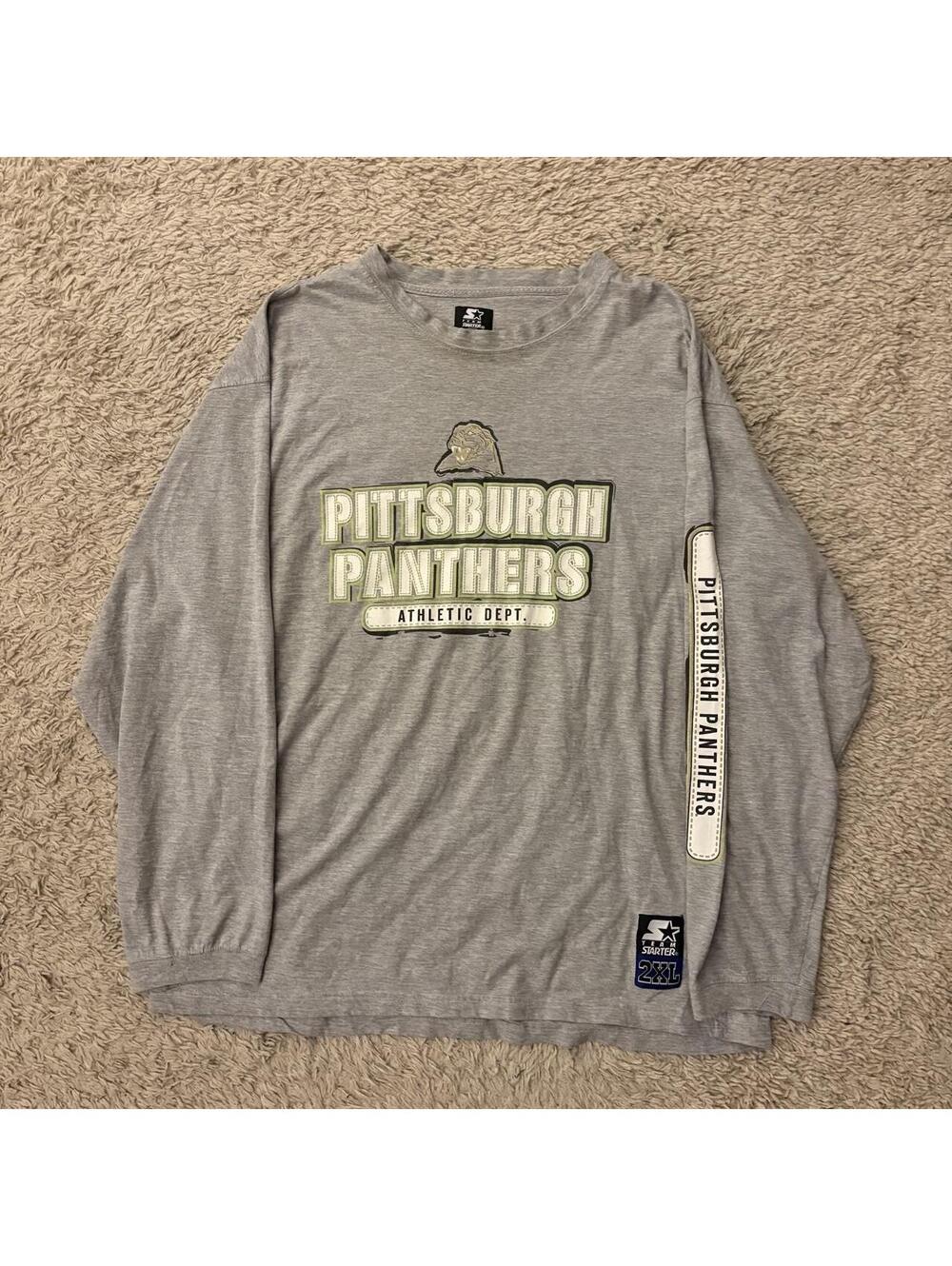 2000s Starter Pittsburgh Panthers gray long sleeve shirt